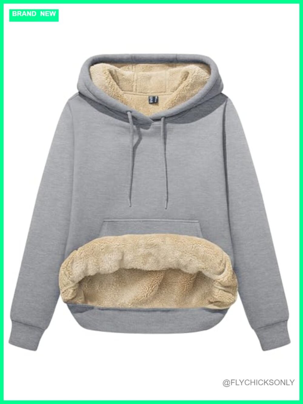Sherpa Fleece Lined Hoodie Pullover Sweatshirt Warm Winter